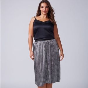 🌟HP🌟 Lane Bryant Metallic Silver Skirt